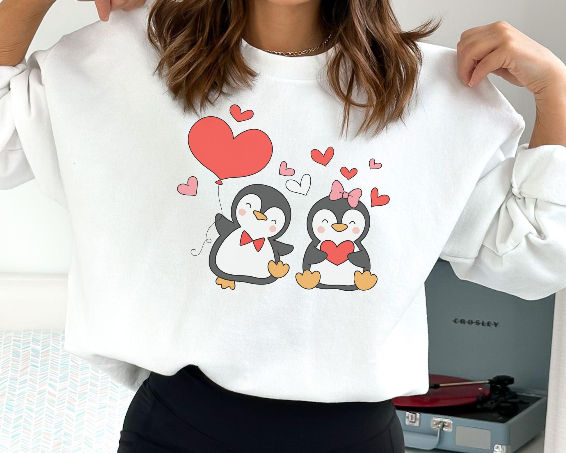 Penguin Valentines Day Sweatshirt - BentleyBlueCo