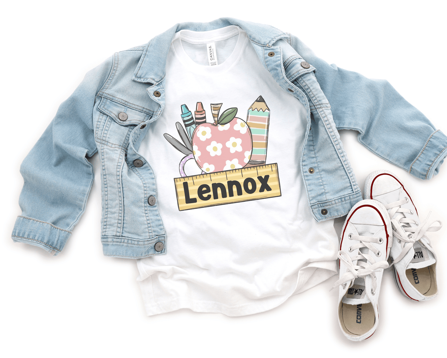 Personalized Apple Back to School Shirt - BentleyBlueCo