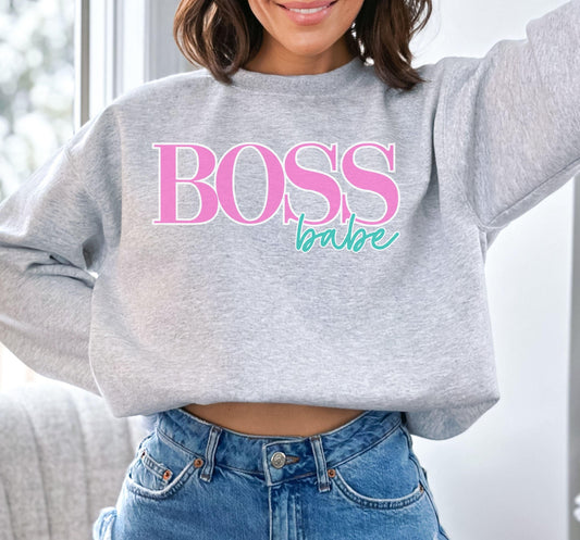 Preppy Boss Babe Crewneck - BentleyBlueCo