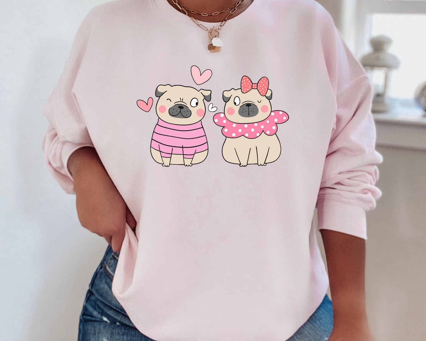 Pug Love Sweatshirt - BentleyBlueCo