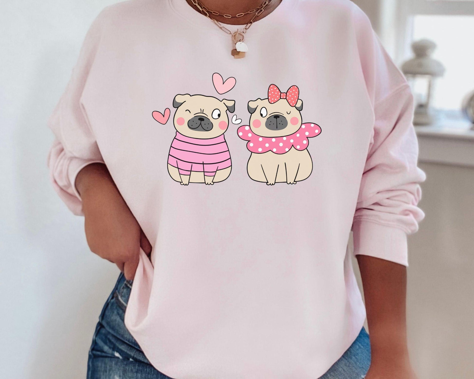 Pug Love Sweatshirt - BentleyBlueCo