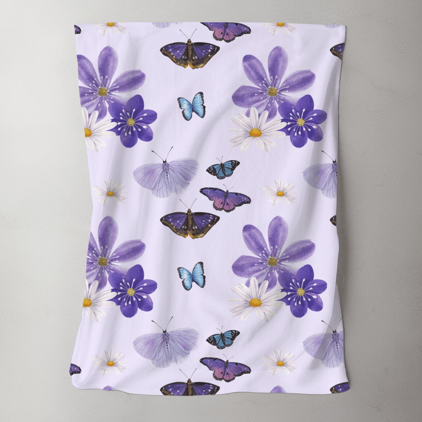 Purple Butterfly Print Blanket - BentleyBlueCo