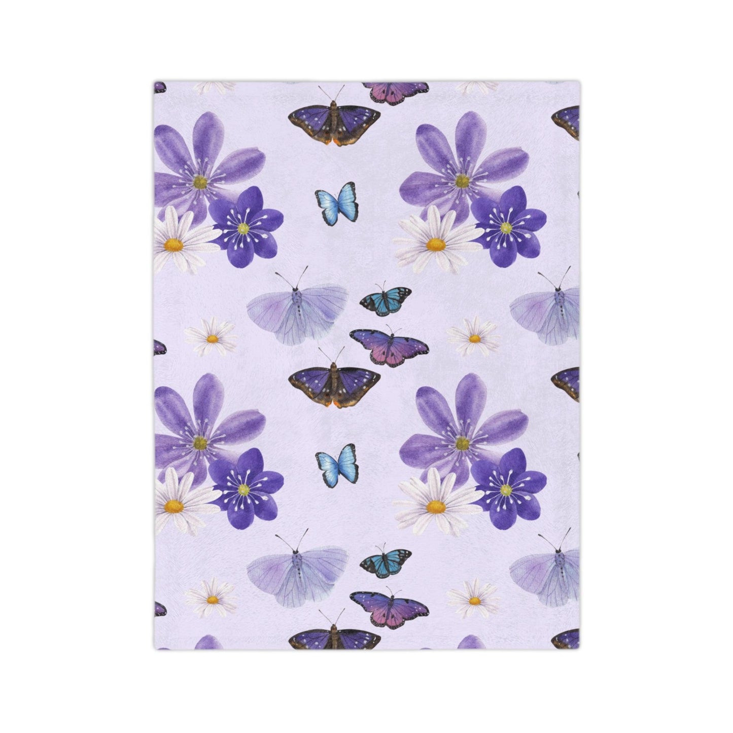 Purple Butterfly Print Blanket - BentleyBlueCo