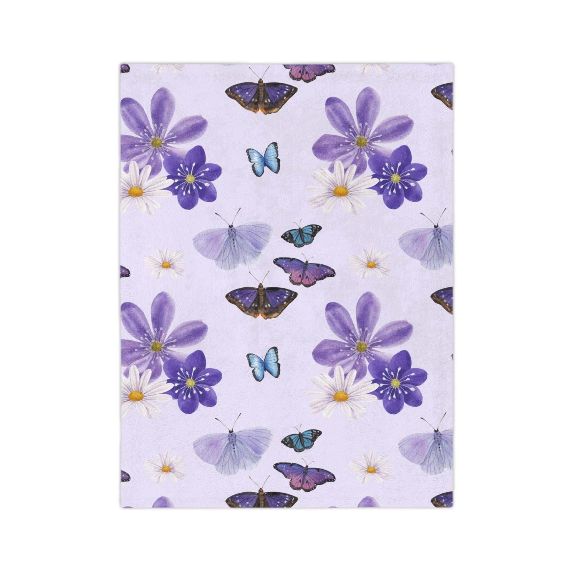 Purple Butterfly Print Blanket - BentleyBlueCo