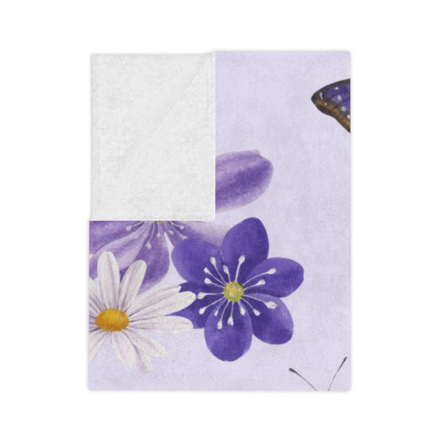 Purple Butterfly Print Blanket - BentleyBlueCo