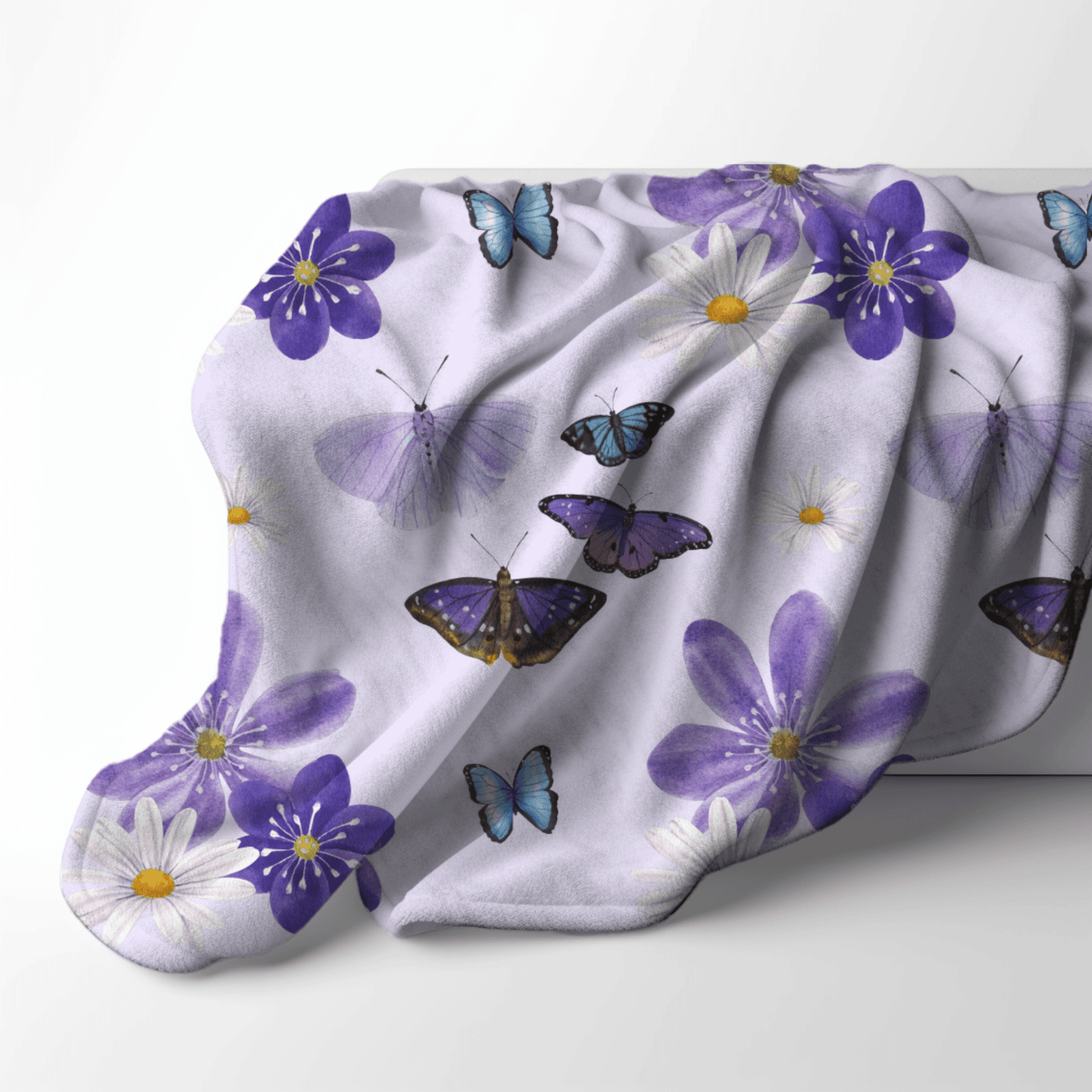 Purple Butterfly Print Blanket - BentleyBlueCo