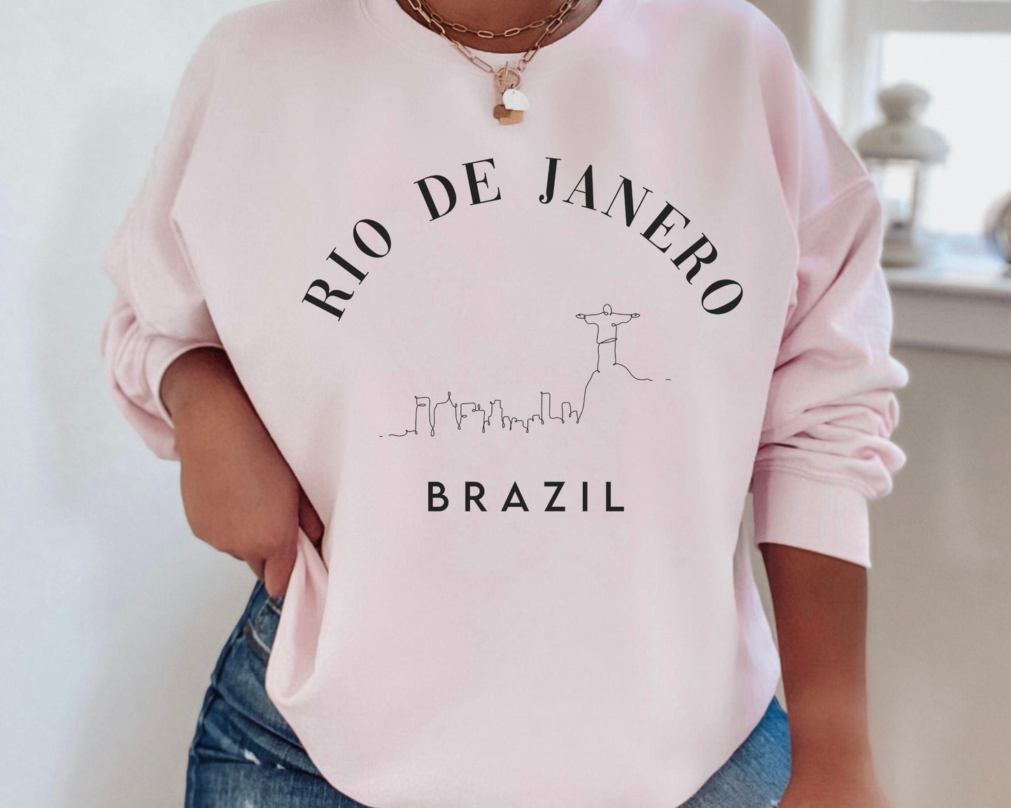Rio De Janero Brazil Crewneck - BentleyBlueCo