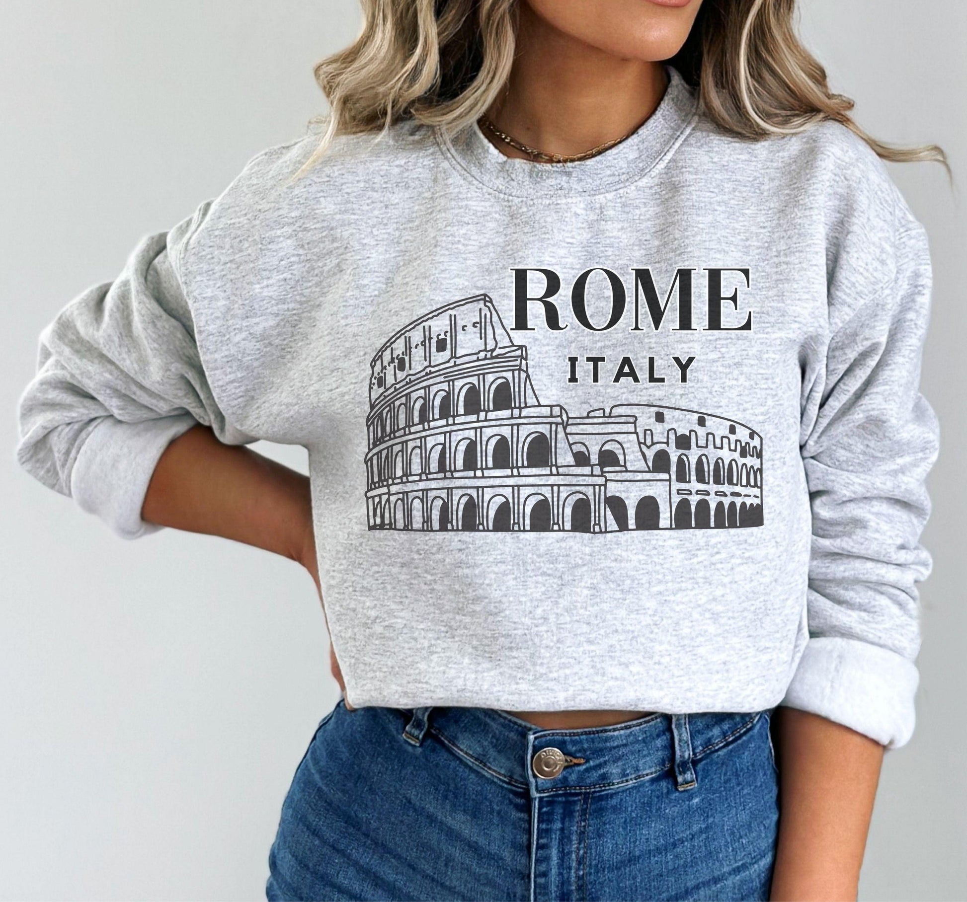 Rome Italy Crewneck - BentleyBlueCo