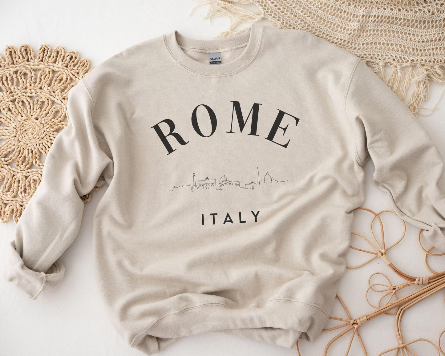 Rome Italy Crewneck - BentleyBlueCo