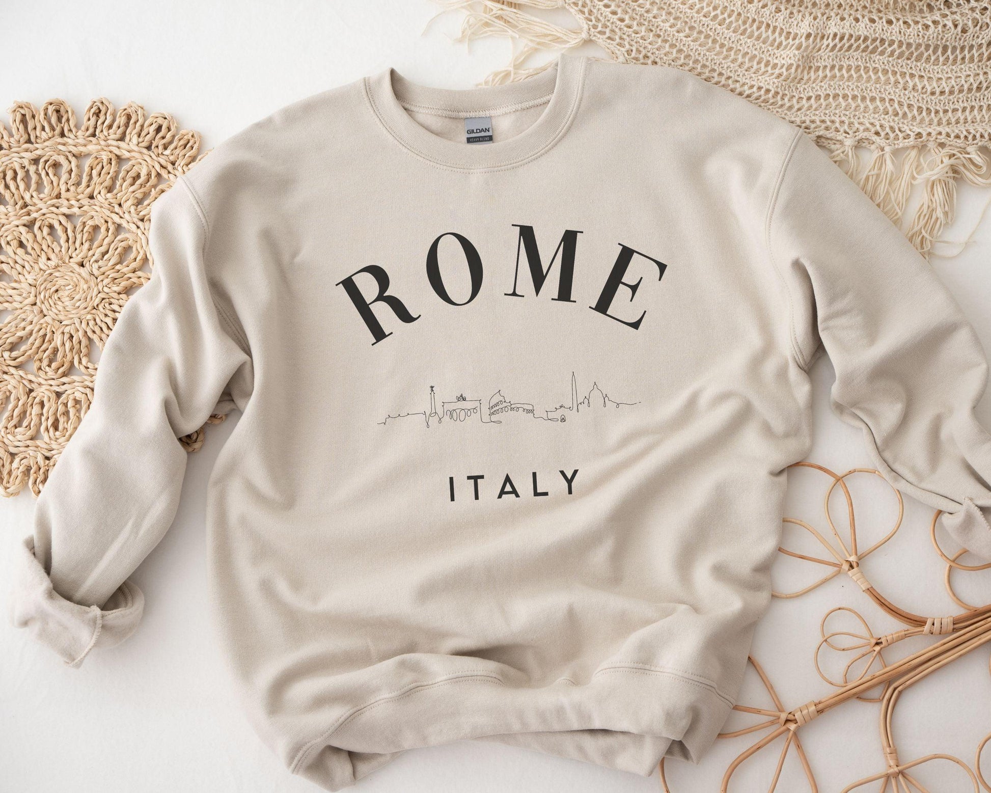Rome Italy Crewneck - BentleyBlueCo