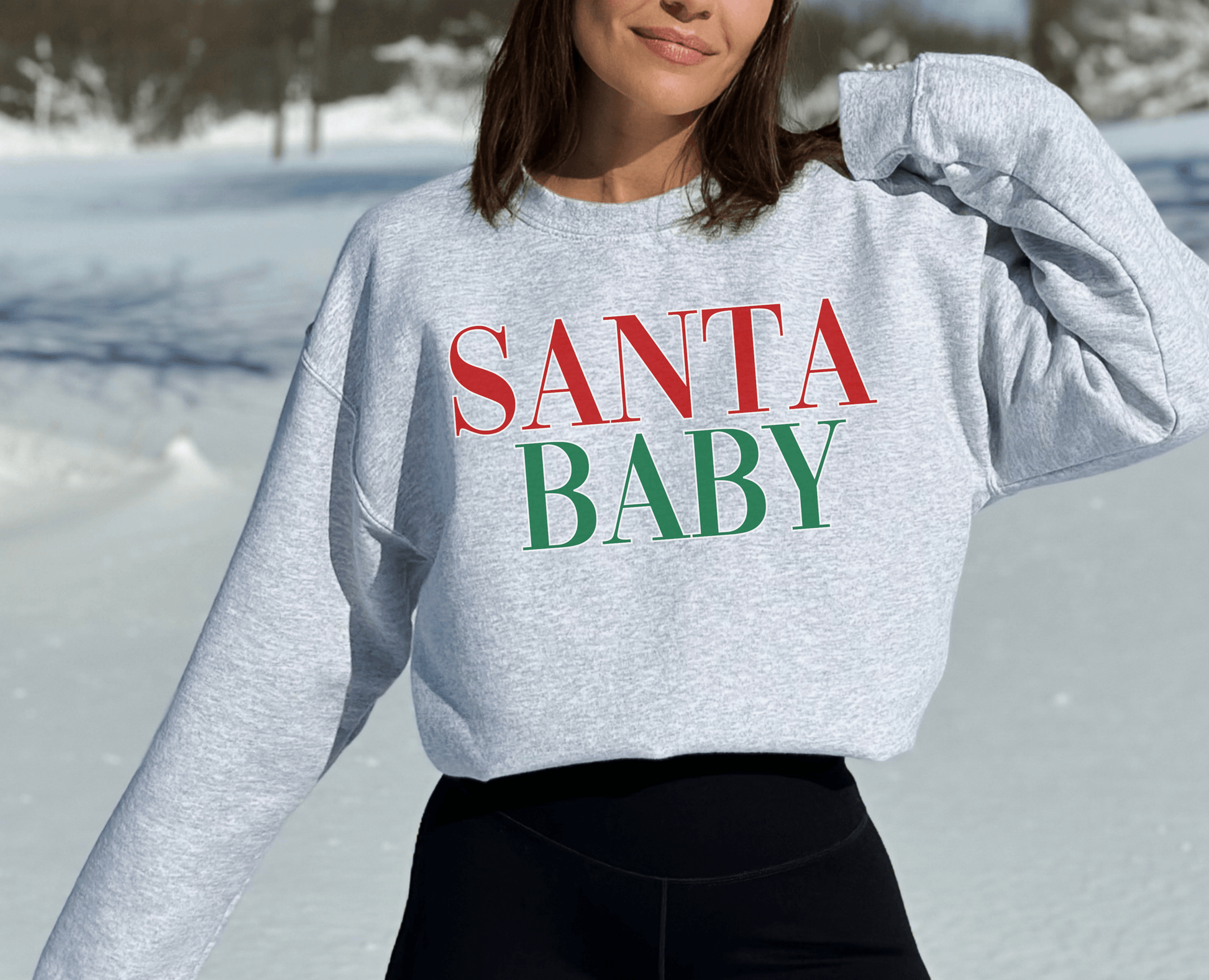 Santa Baby Christmas Crewneck Sweatshirt - BentleyBlueCo