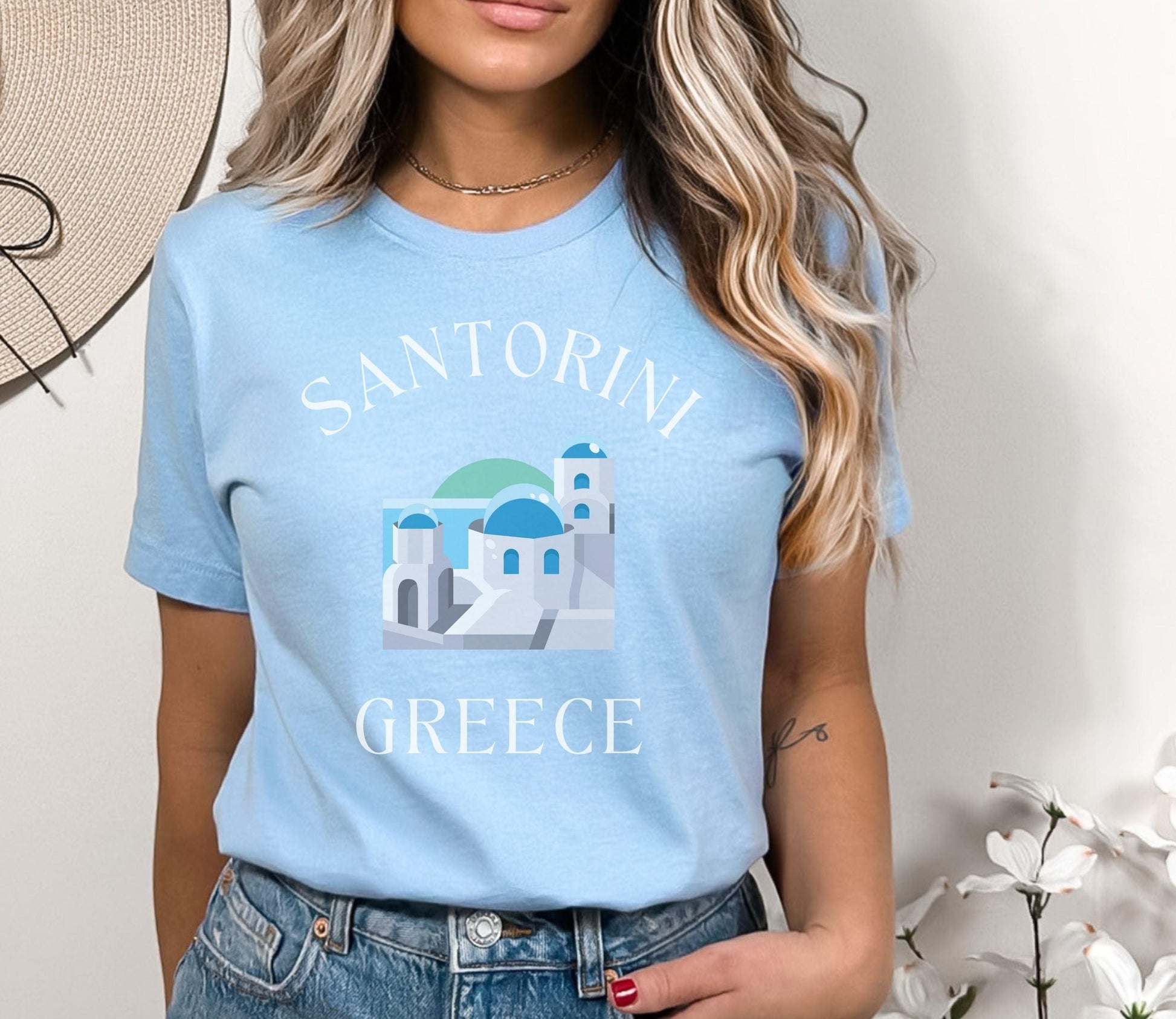 Santorini Greece Shirt - BentleyBlueCo