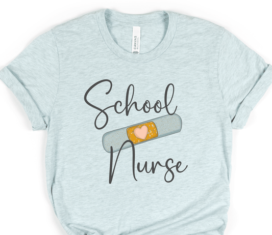 School Nurse Bandaid Shirt - BentleyBlueCo