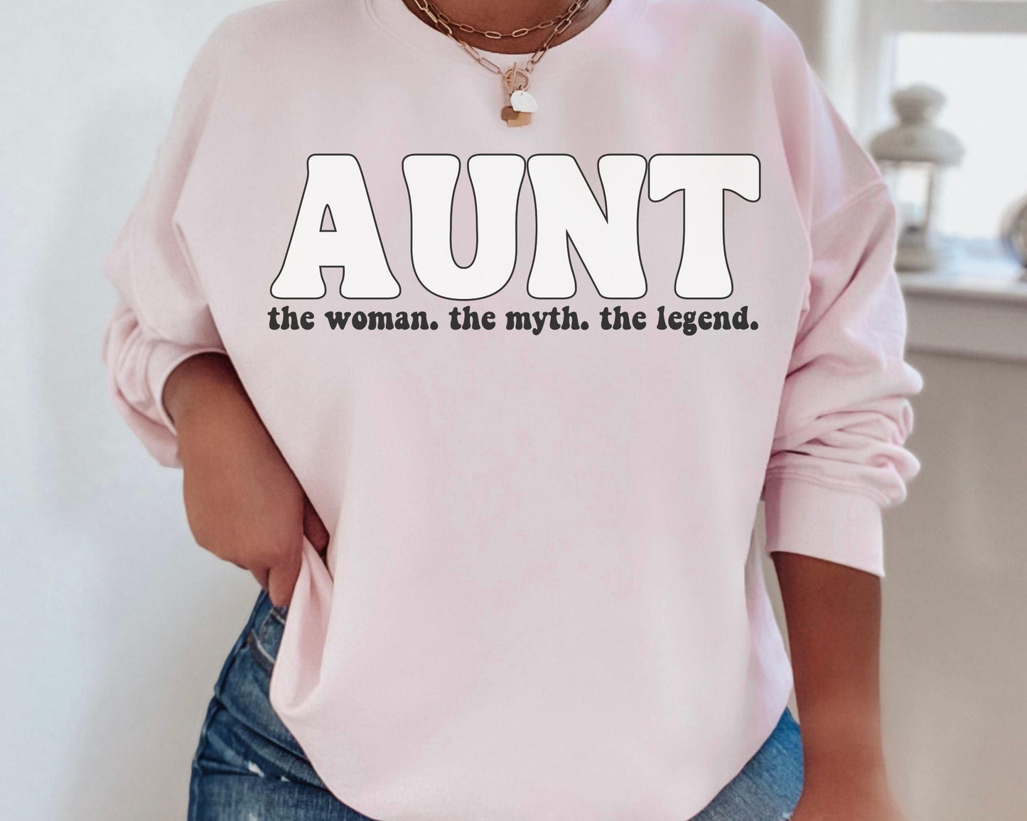 The Myth - The Legend Aunt Sweatshirt - BentleyBlueCo