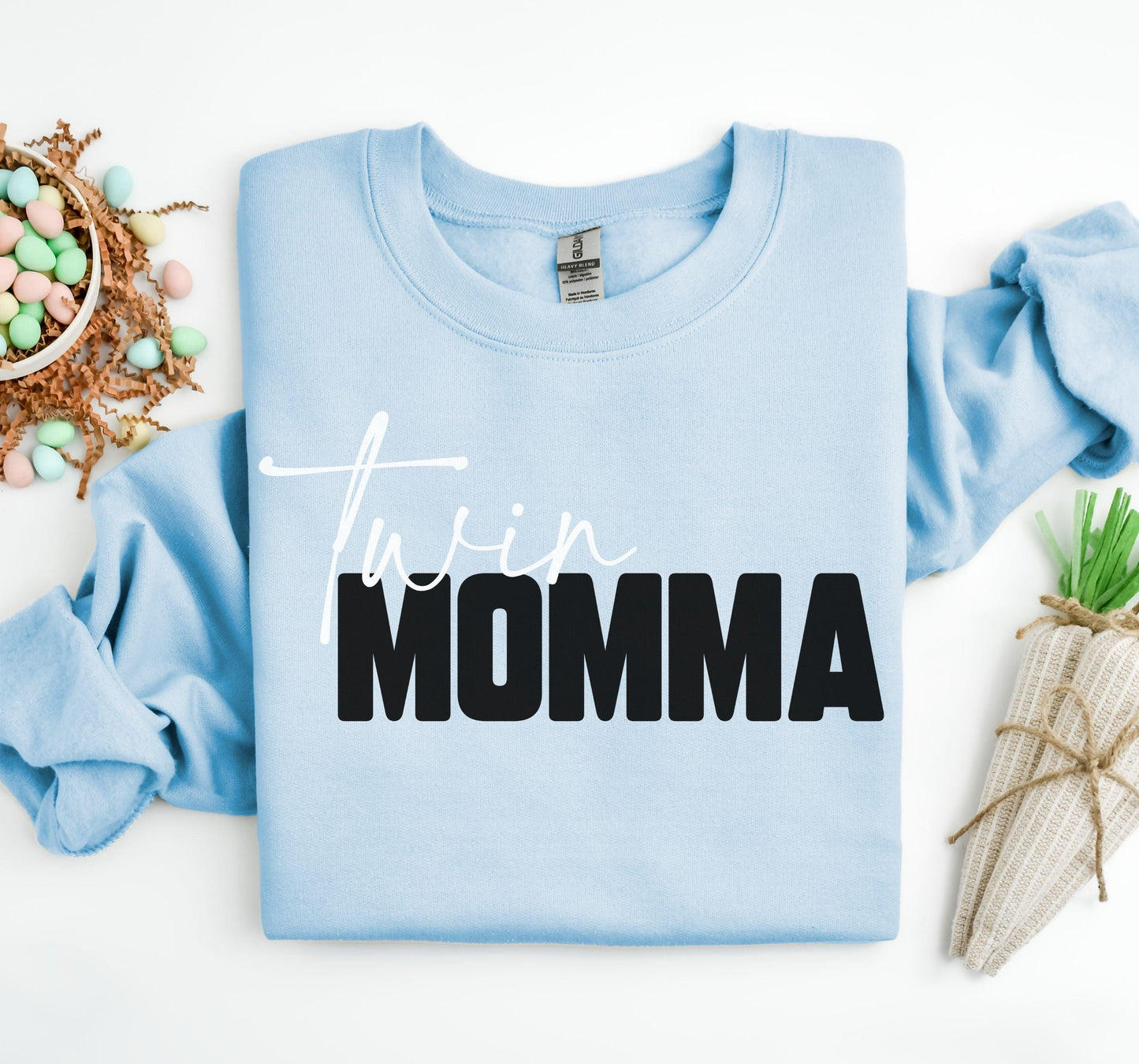 Twin Momma Crewneck Sweatshirt - BentleyBlueCo