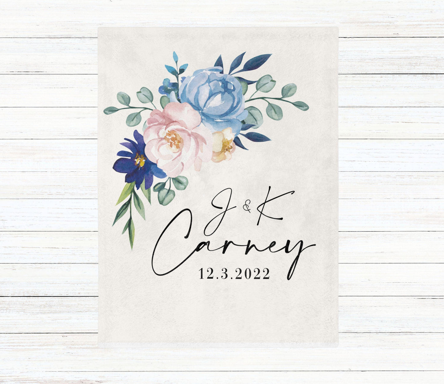 Wedding Anniversary Blanket - BentleyBlueCo