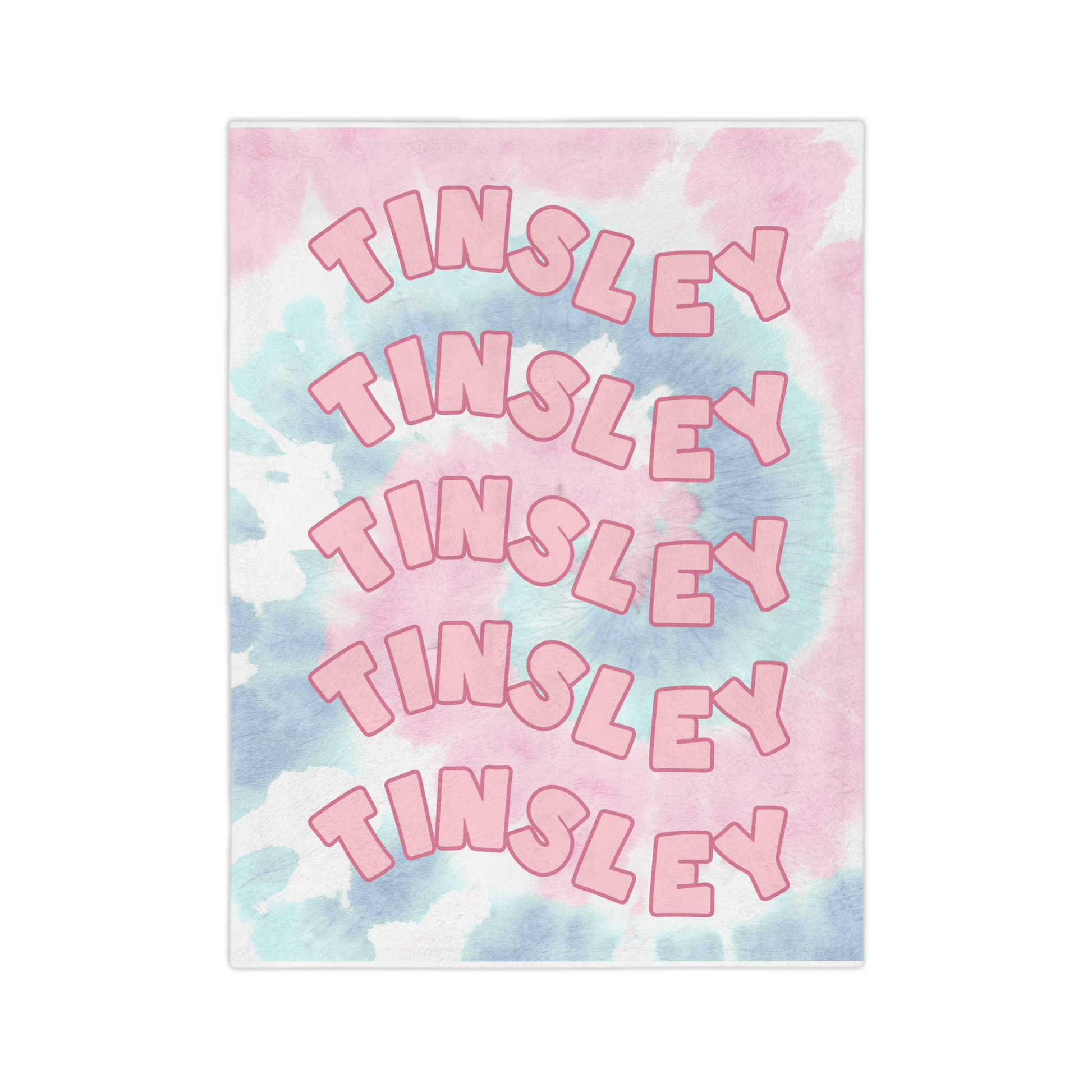 Custom Name Baby Blanket - Tie Dye - BentleyBlueCo