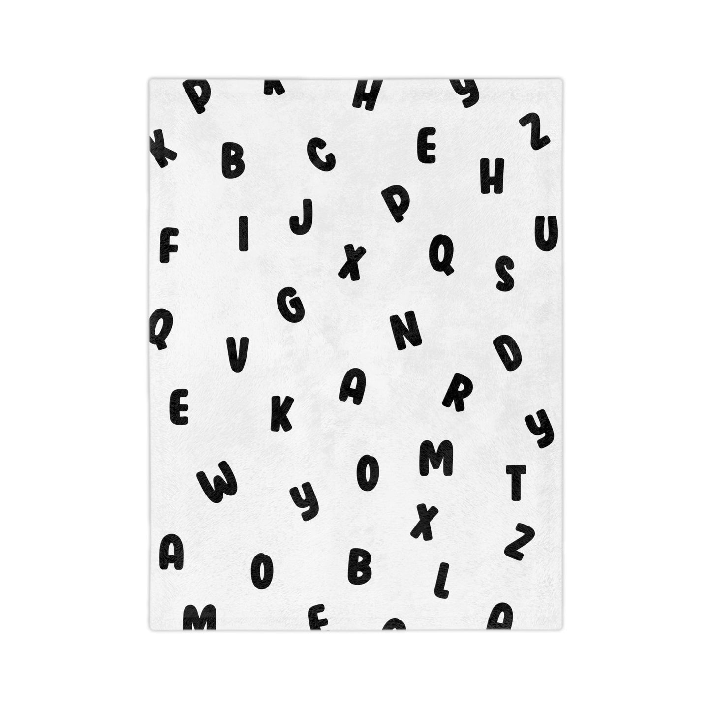 Alphabet Blanket - Black and White - BentleyBlueCo