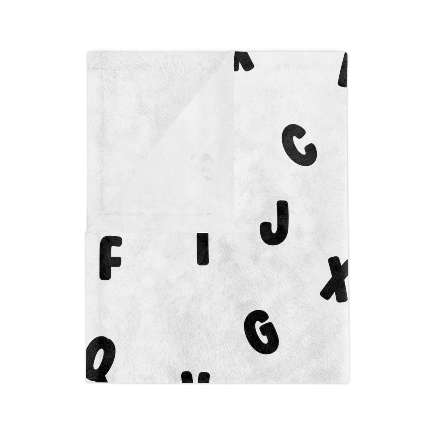 Alphabet Blanket - Black and White - BentleyBlueCo