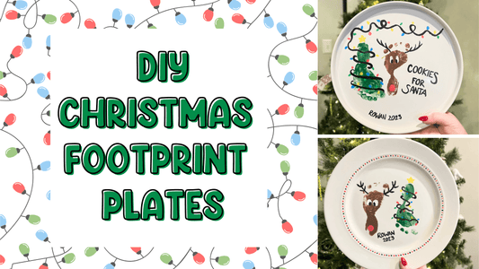 The Easiest DIY Christmas Santa Footprint plate. - BentleyBlueCo