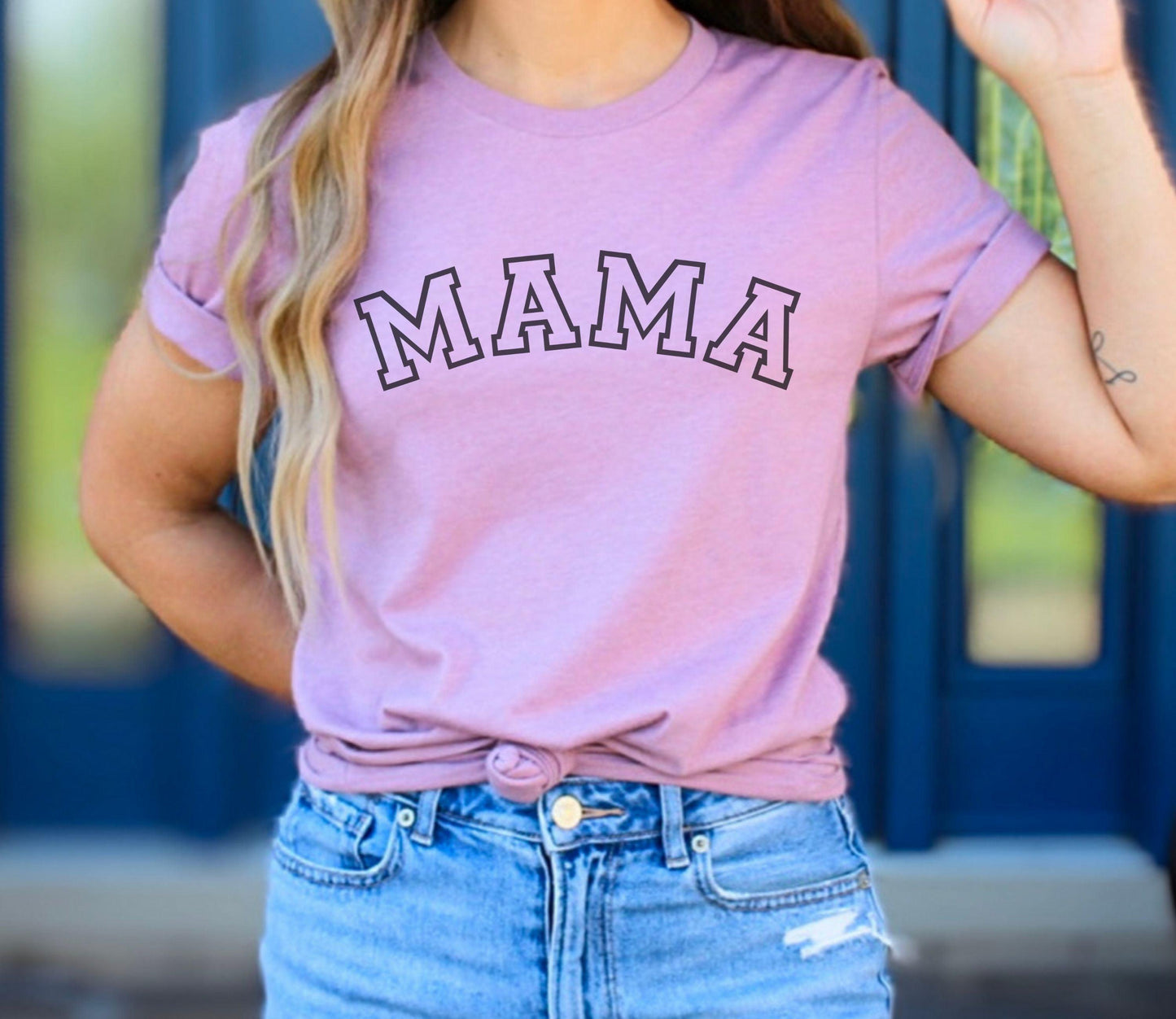 Mama Outline T-shirt - BentleyBlueCo