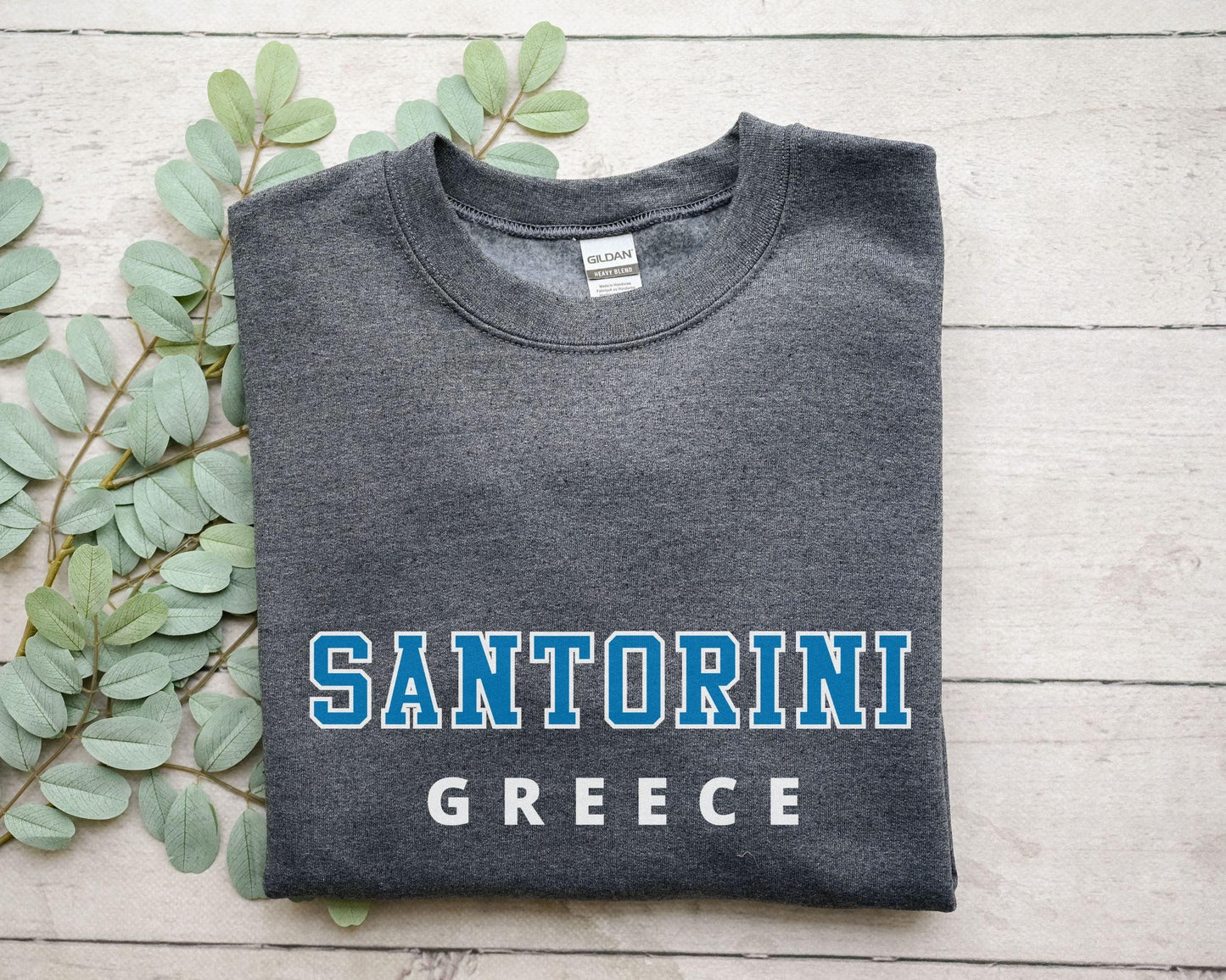 Santorini Greece Sweatshirt - BentleyBlueCo