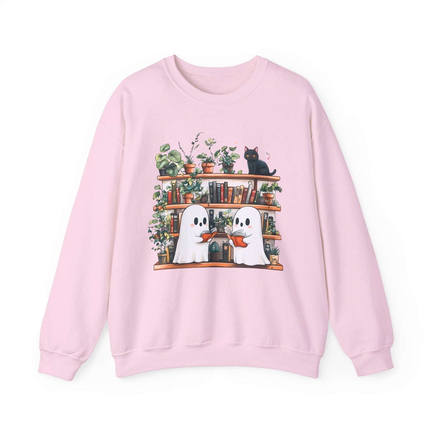 Bookish Ghosts and Black Cat Crewneck