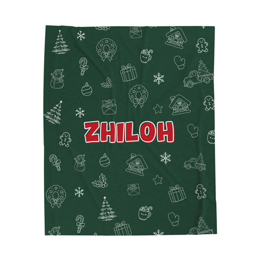 Custom Name Christmas Blanket -M.Amaya