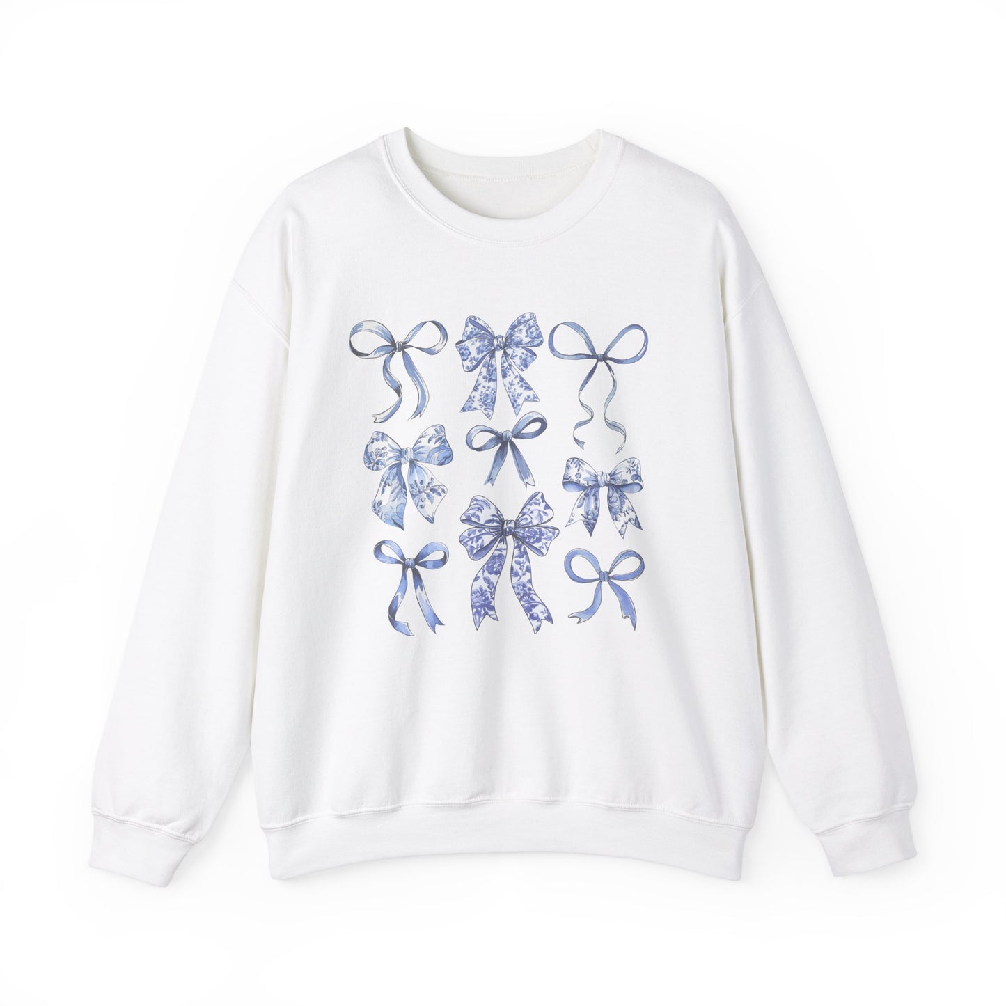 Blue Croquette Bow Sweatshirt