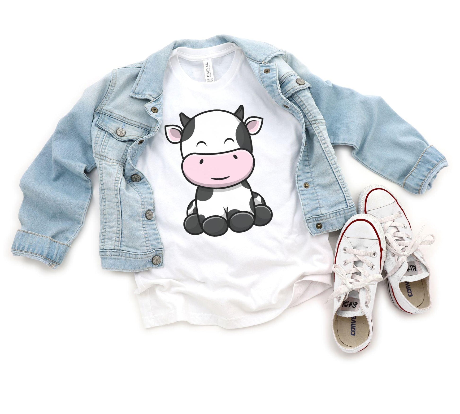 Cute Cow Kids T-shirt - BentleyBlueCo