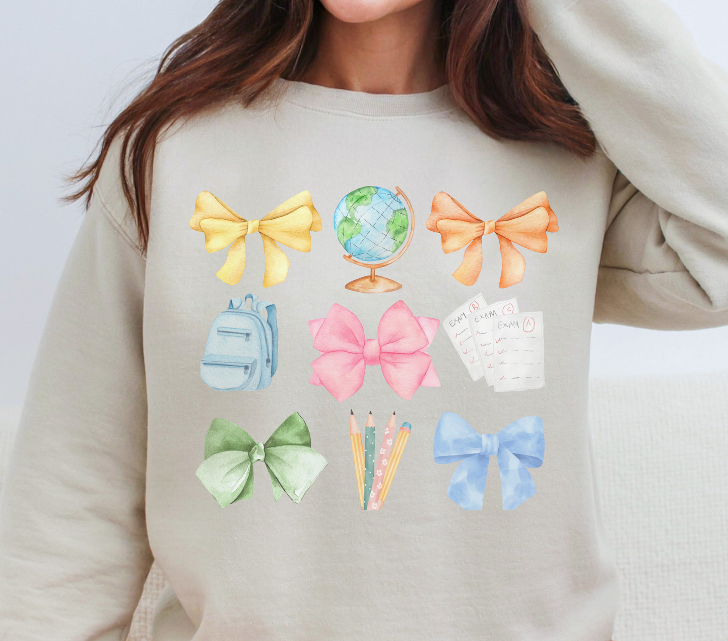 Teacher Bow Crewneck