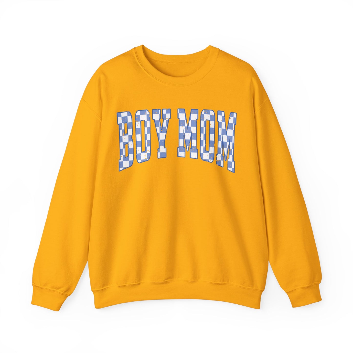 Checkered Boy Mom Sweatshirt