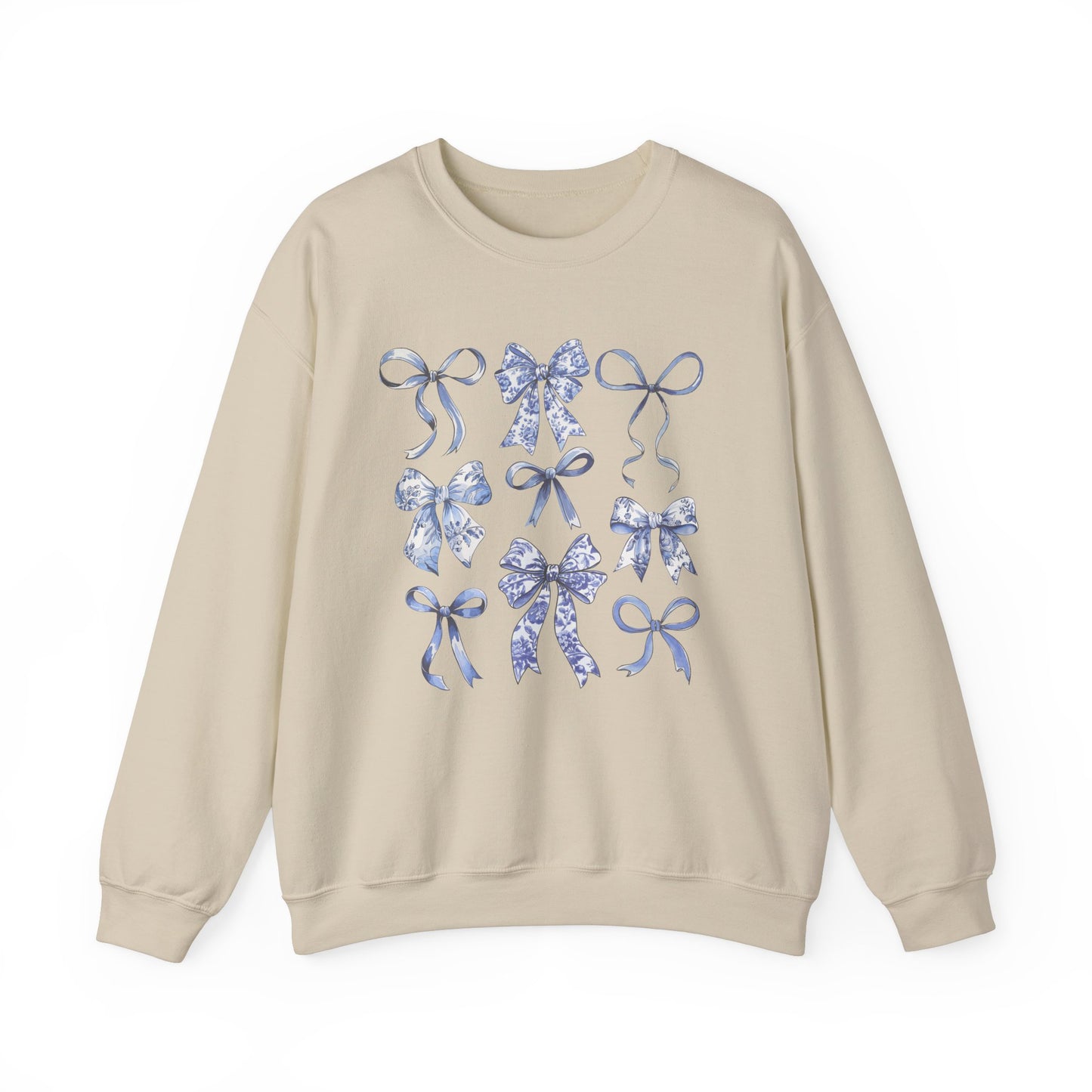 Blue Croquette Bow Sweatshirt