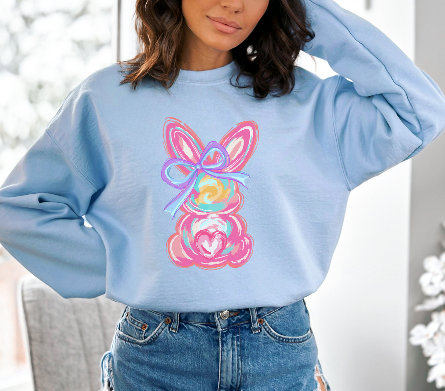 Easter Bunny Water Color Sweatshirt