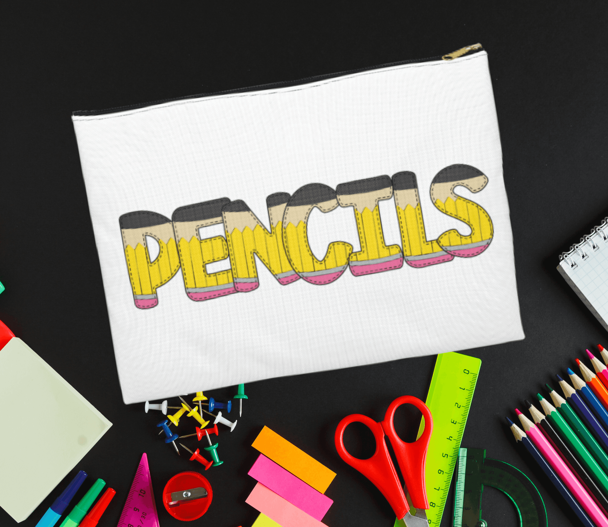 Pencil Canvas Bag - BentleyBlueCo
