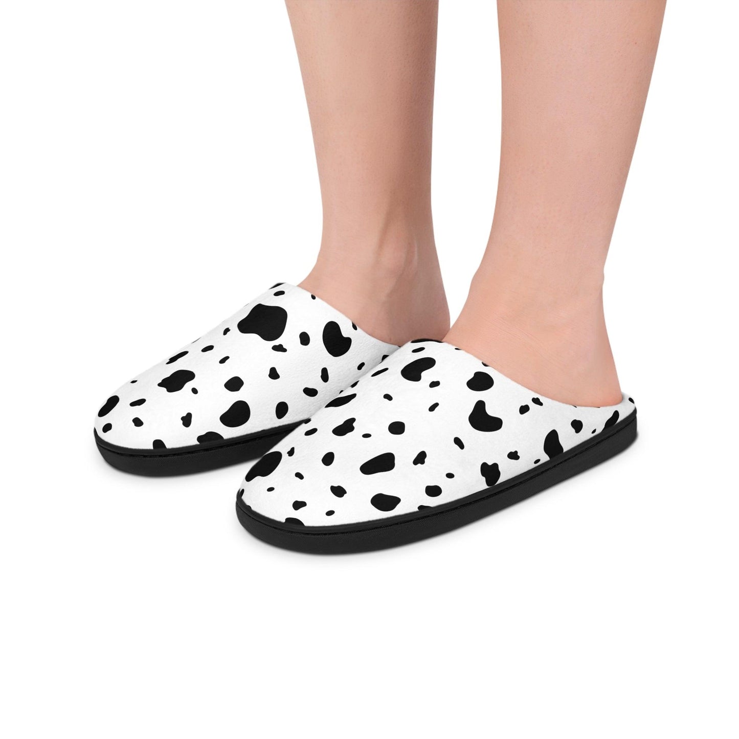 Dalmatian Print Women's Slippers - BentleyBlueCo