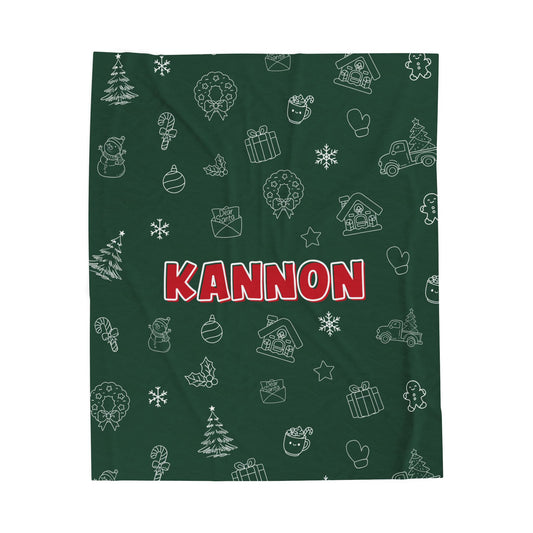 Custom Name Christmas Blanket -M.Amaya