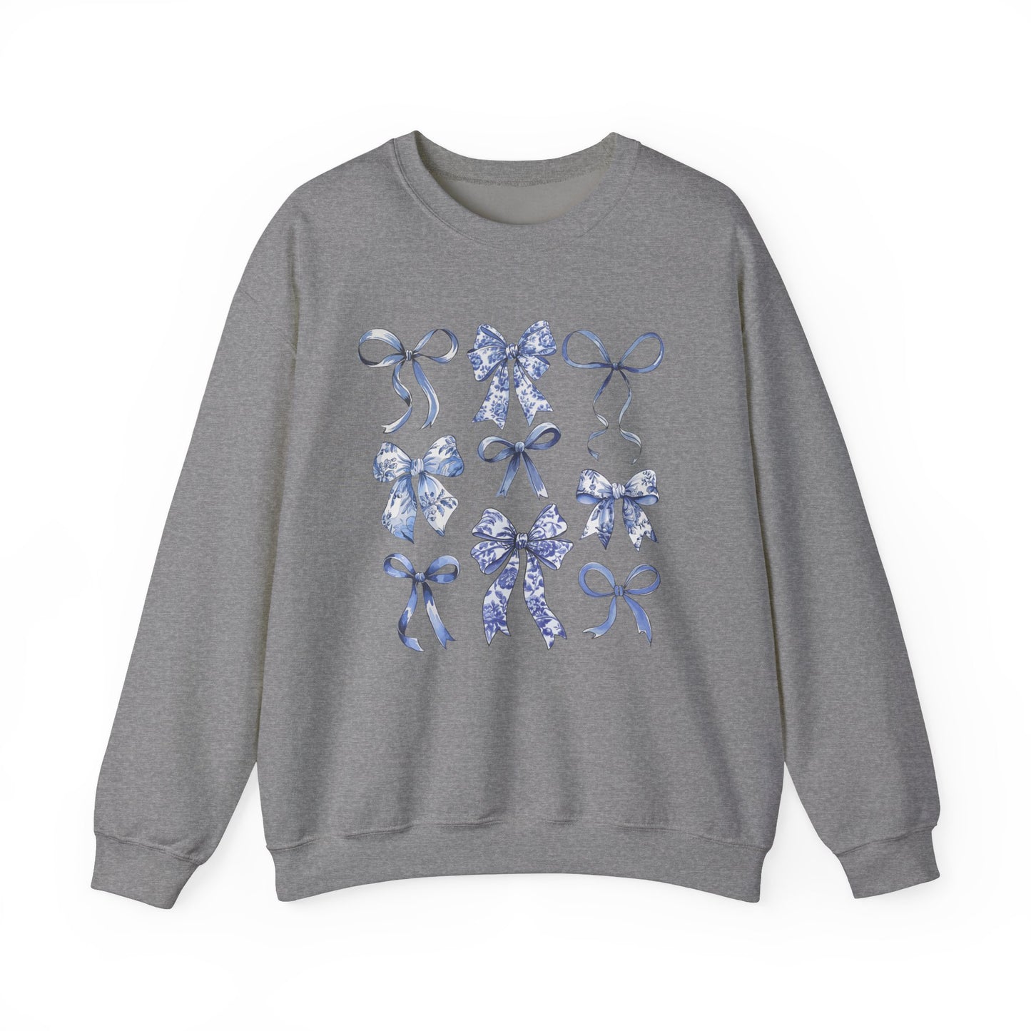 Blue Croquette Bow Sweatshirt