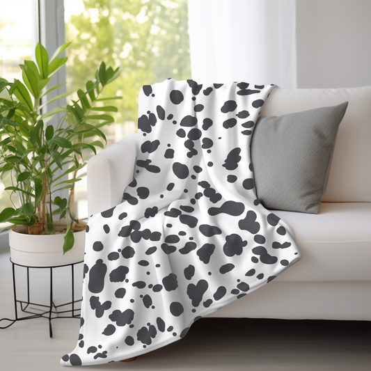 Dalmatian Print Plush Blanket