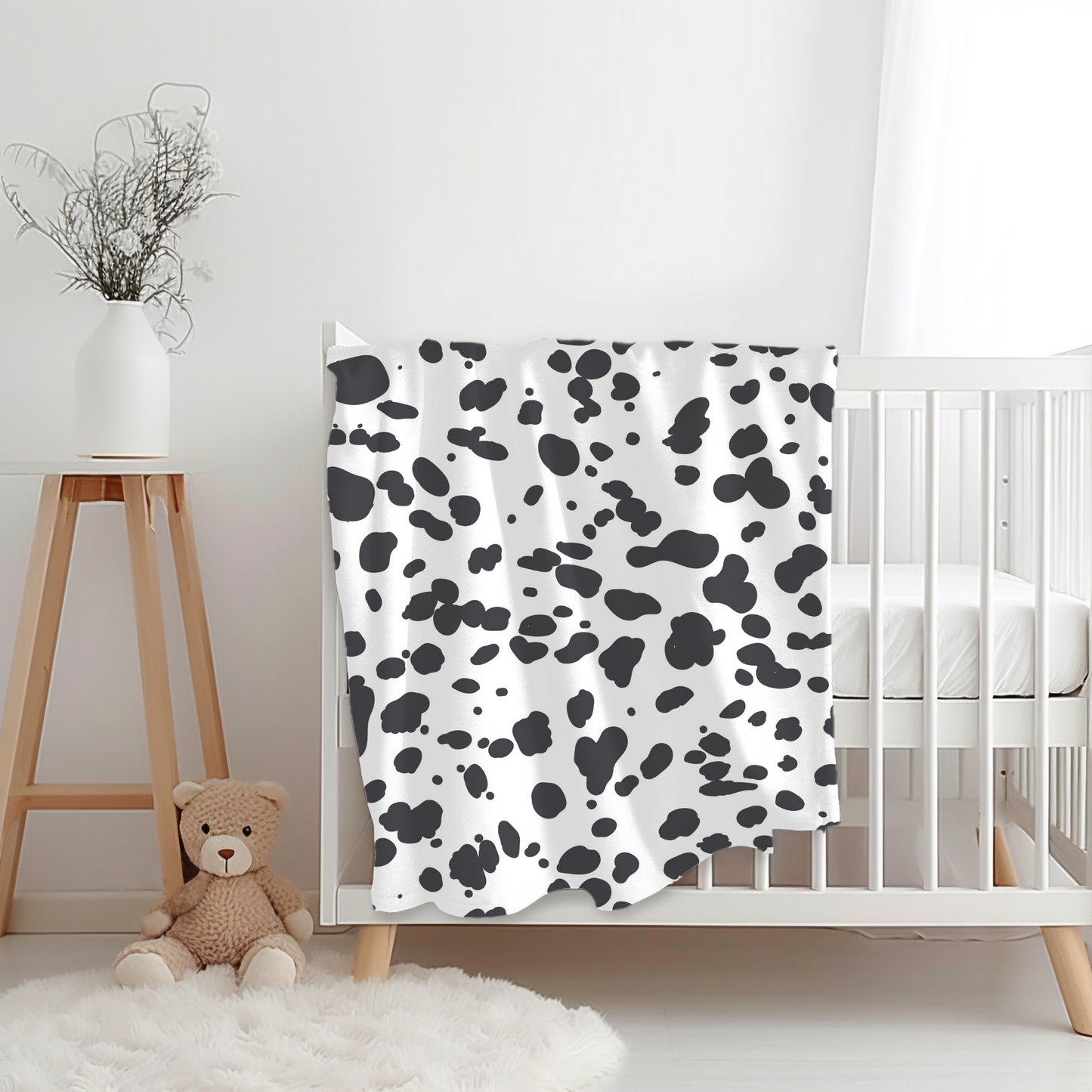 Dalmatian Print Plush Blanket