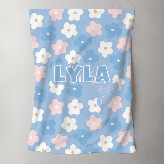 Custom Name Blanket - Summer Daisy