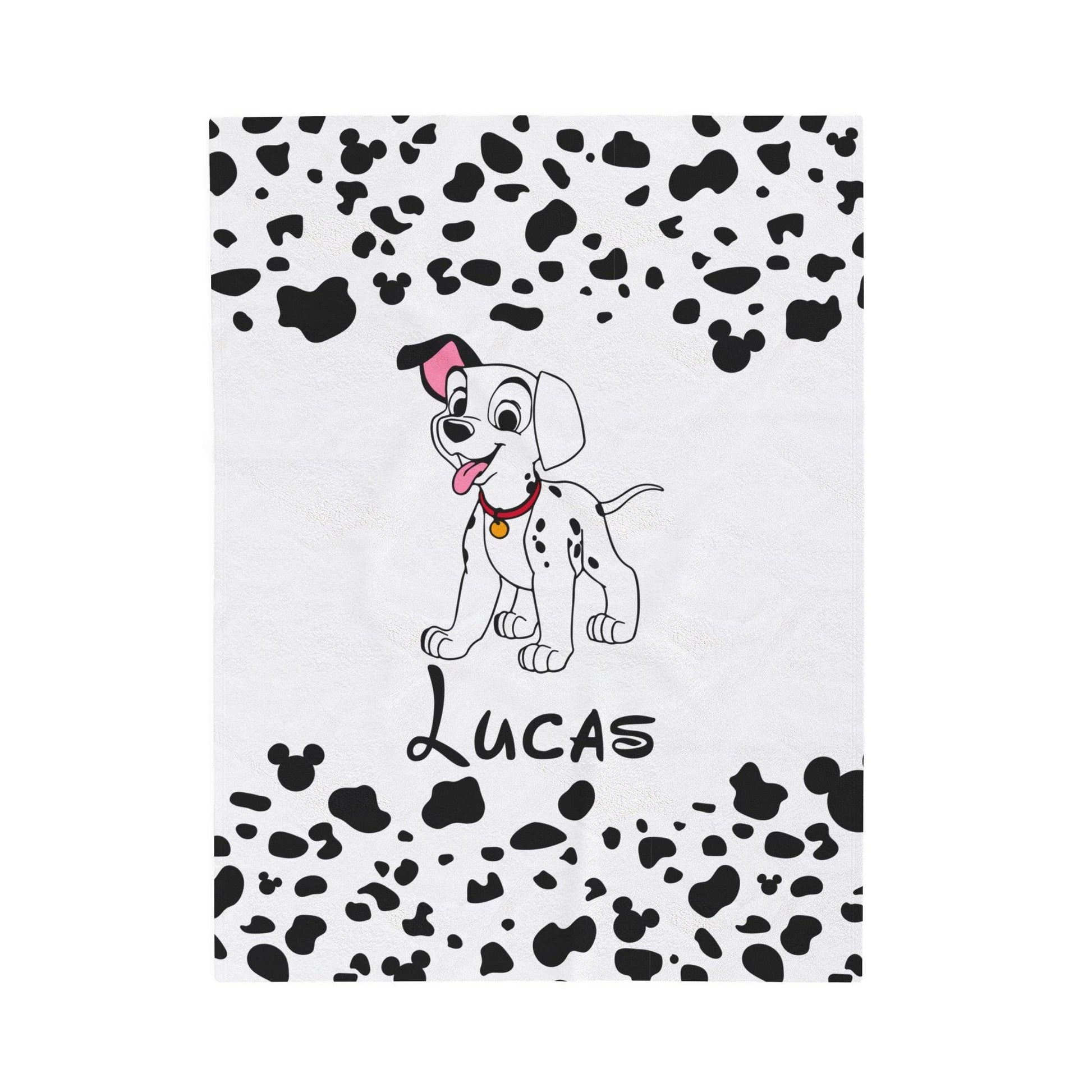 Custom Name Blanket - Dalmatian Puppy - BentleyBlueCo