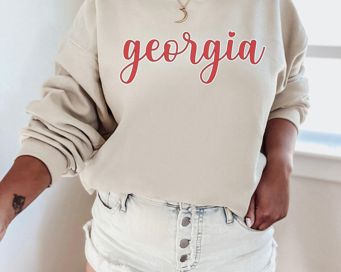 Home State Georgia Sweatshirt - BentleyBlueCo
