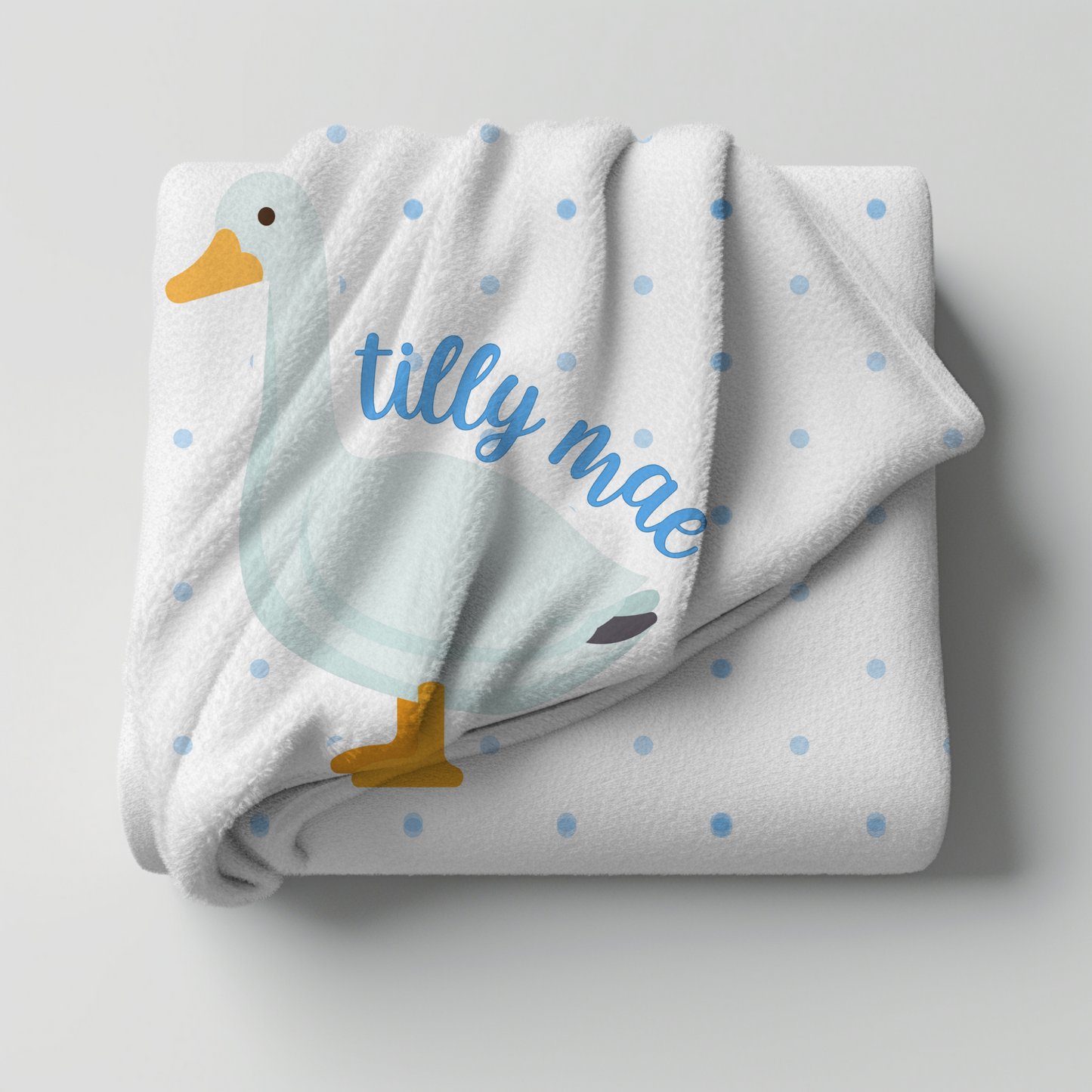 Custom Name Blanket - Polka Dot Goose