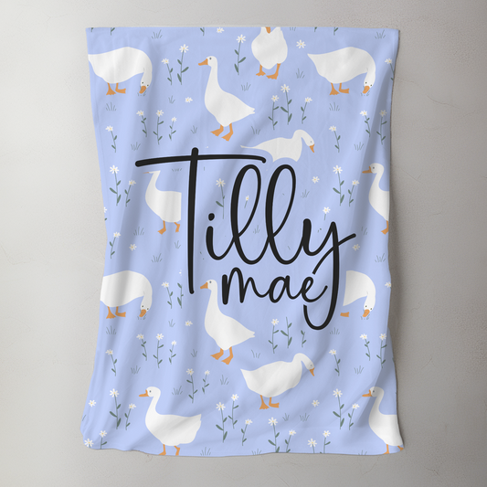 Custom Name Blanket - Tilly Goose