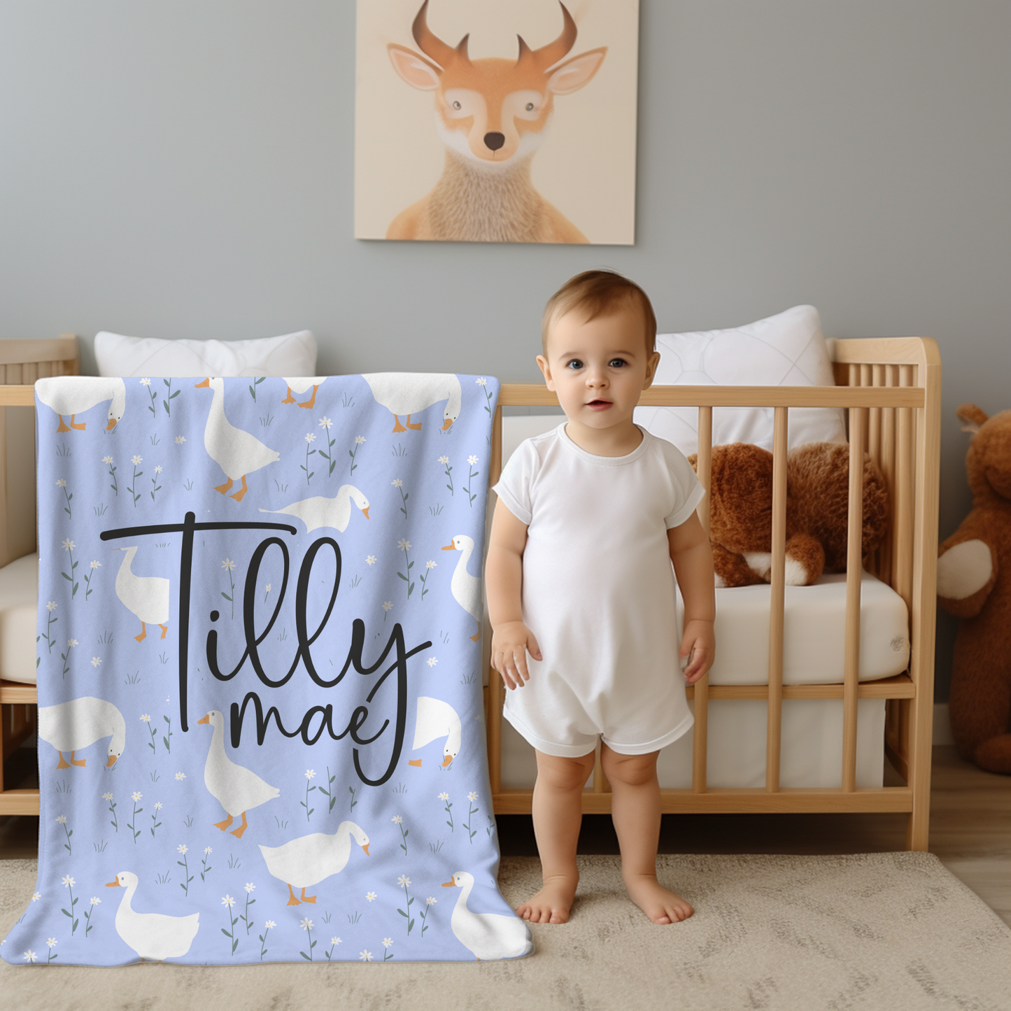 Custom Name Blanket - Tilly Goose