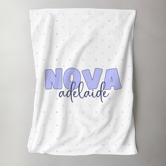 Custom Name Blanket - Polka Dot