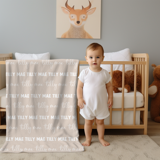 Custom Name Blanket - Stone