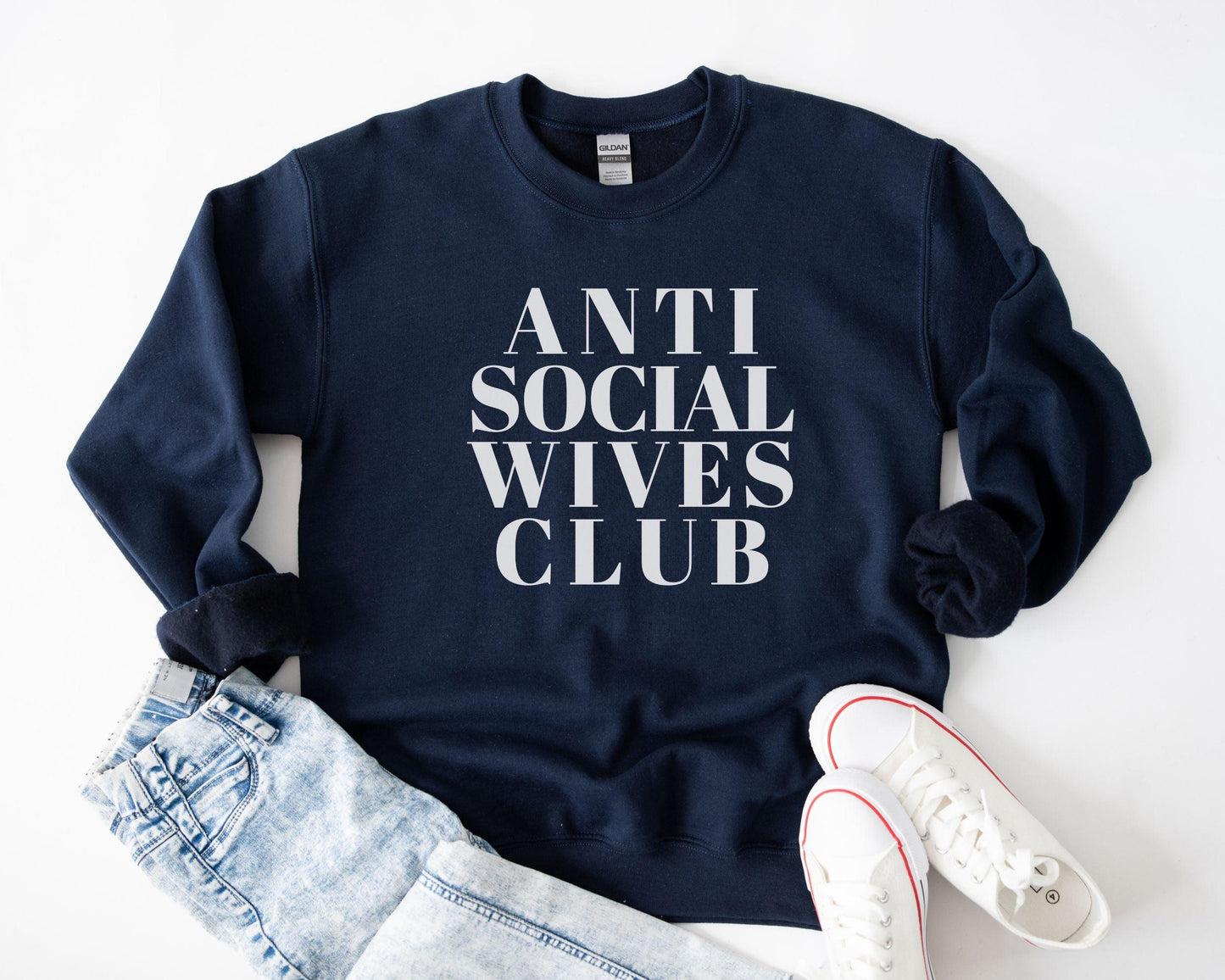 Anti Social Wives Club Crewneck - BentleyBlueCo