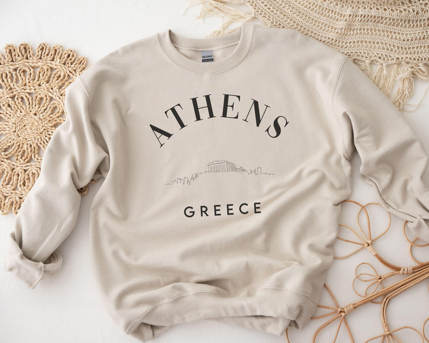 Athens Greece Sweatshirt - BentleyBlueCo